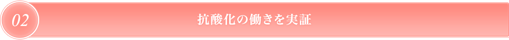 抗酸化の働きを実証