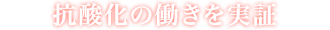 抗酸化の働きを実証